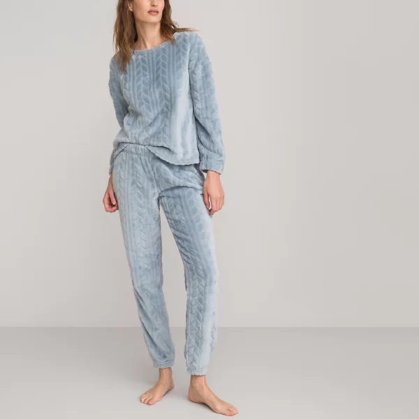 SO'HOME Πιτζάμα από φλις με κοτσίδες