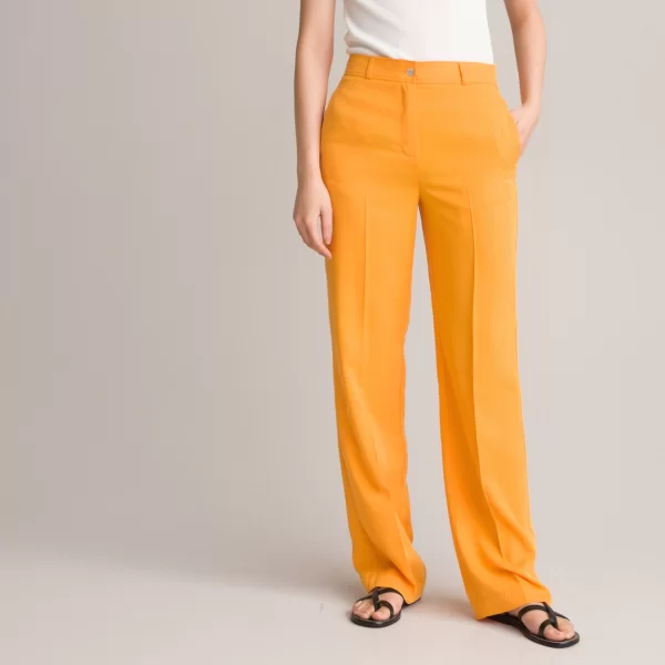 Ίσιο χυτό παντελόνι από lyocell