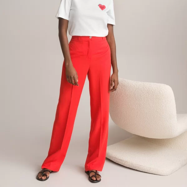 Ίσιο χυτό παντελόνι από lyocell