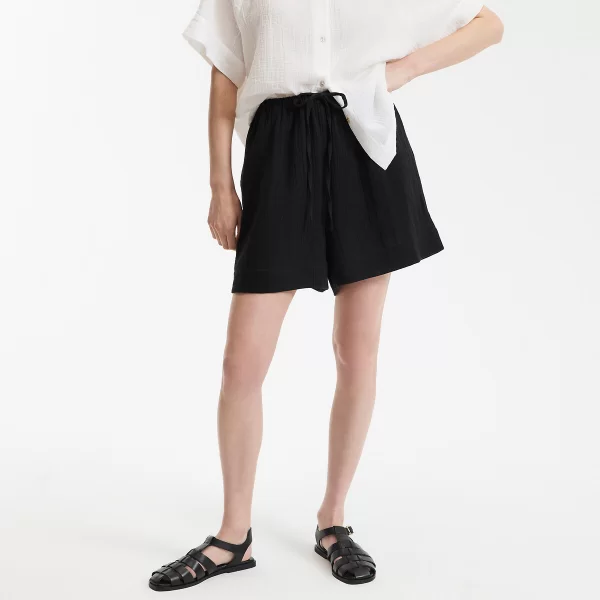 La Redoute Collections Σορτς από βαμβακερή γάζα με ελαστική ζώνη