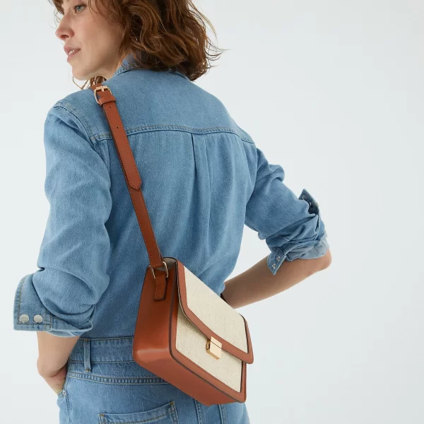 La Redoute Collections Τσάντα από δύο υλικά