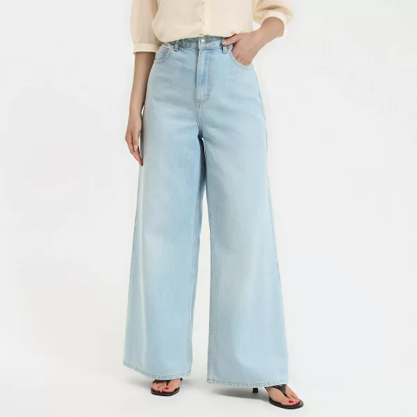 La Redoute Collections Ψηλόμεσο πολύ φαρδύ τζιν