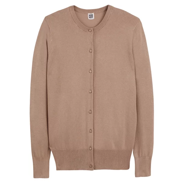 La Redoute Collections Ζακέτα με στρογγυλή λαιμόκοψη