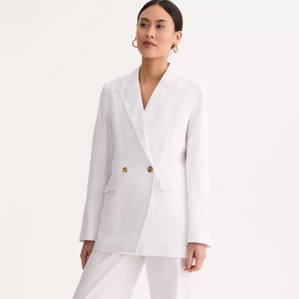 Anne Weyburn Σακάκι σε ίσια γραμμή με λινό στη σύνθεση