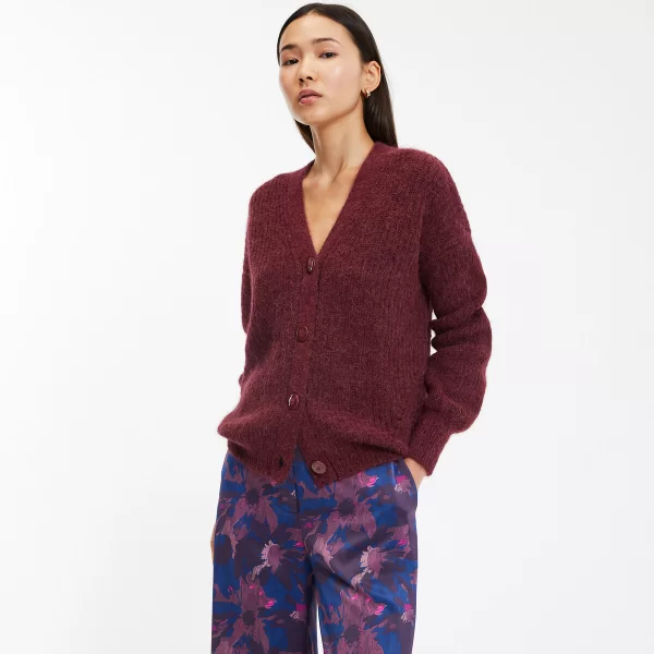 Ζακέτα με V και αλπακά στη σύνθεση