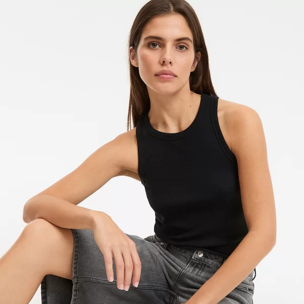 La Redoute Collections Αμάνικη μπλούζα με στρογγυλή λαιμόκοψη