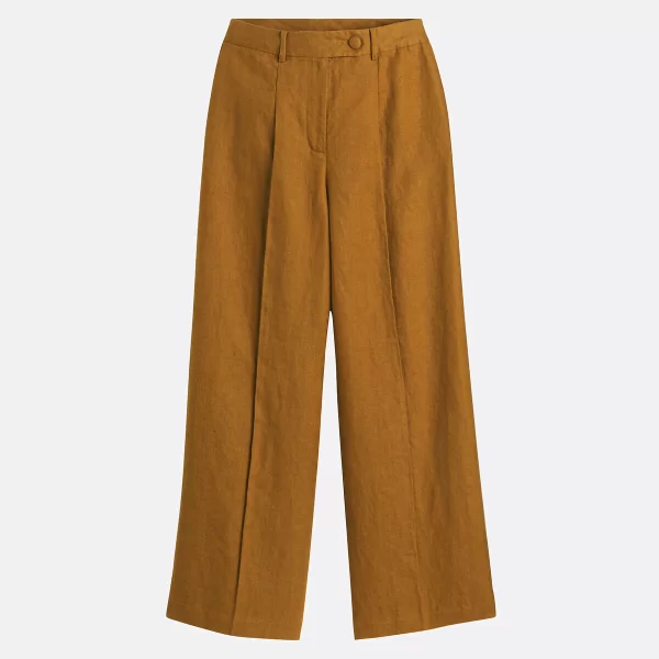 La Redoute Collections Φαρδύ λινό παντελόνι
