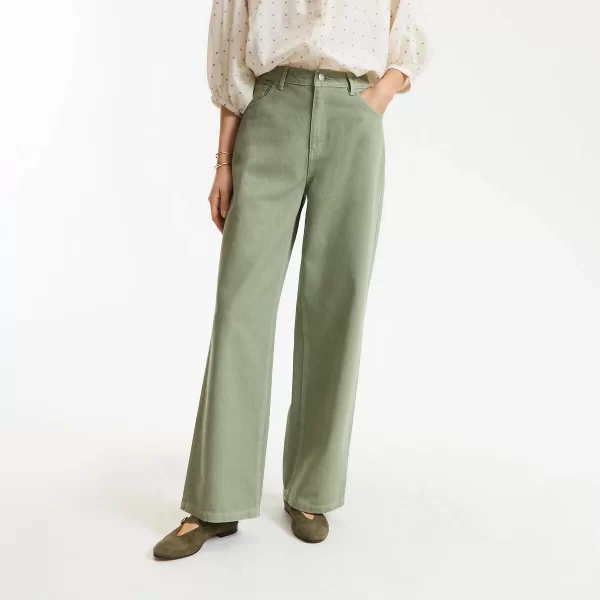 La Redoute Collections Φαρδύ παντελόνι από βαμβάκι