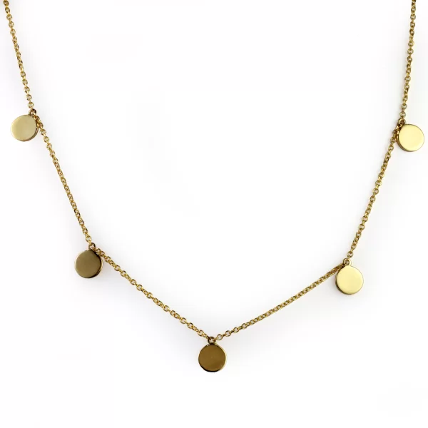  Κολιέ με Φλουριά Χρυσός Κ9 - 16067