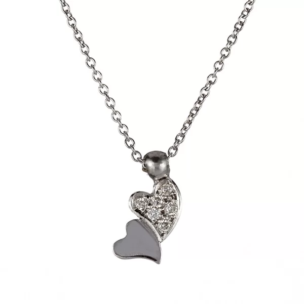  Μενταγιόν με Διαμάντια Λευκόχρυσος Κ18 - 09032