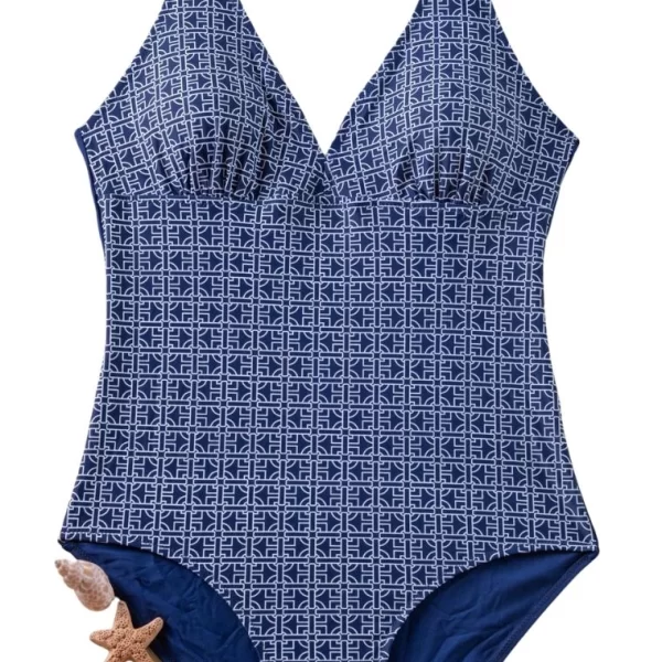 Ολόσωμο Μαγιό Chain - Μπλε - LC7725-Μπλε-100C-3XL