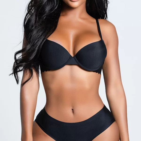 LINGERIE CENTER Laser Cut Βαμβακερό Κιλοτάκι - Μαύρο - LC1101-Μαύρο-S/M