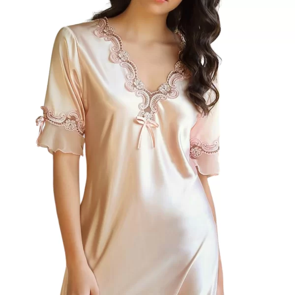 Σατέν Νυχτικιά Alexia - Σαμπανί - LC80882-Σαμπανί-S/M