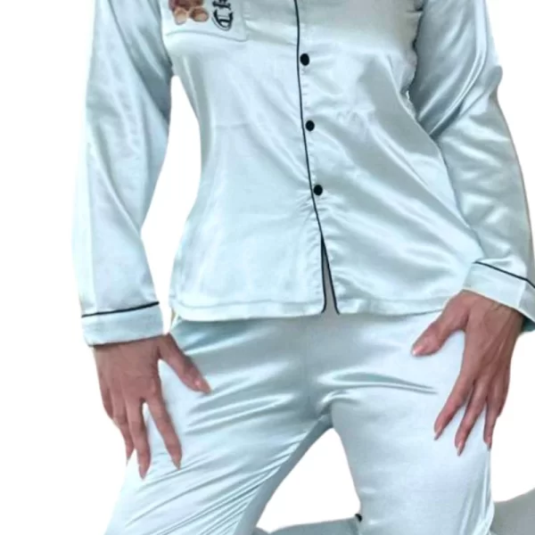 Πυτζάμα Σατέν Angel - Βεραμάν - PM67110-Βεραμάν-L