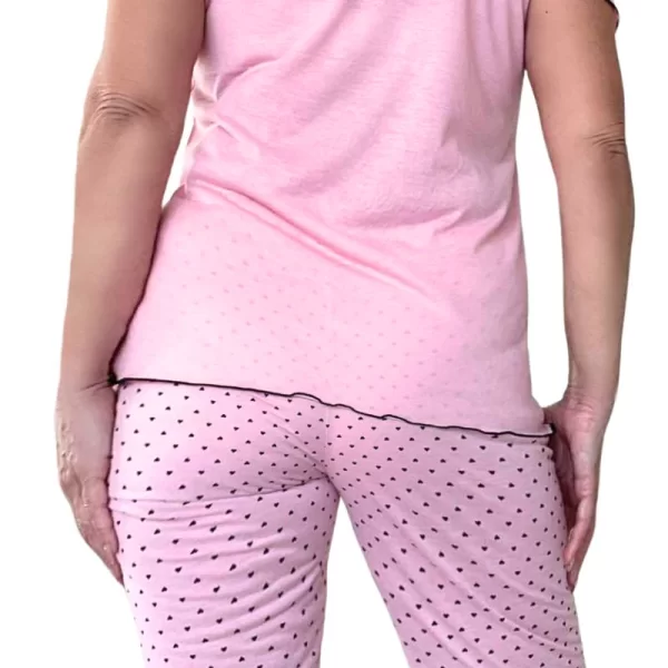 Πιτζάμα Βαμβακερή Capri - Ροζ - AB67441-Ροζ-L