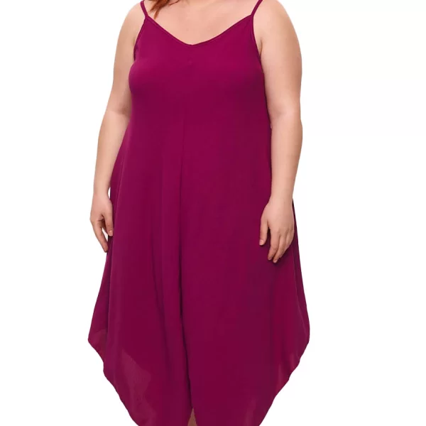 LINGERIE CENTER Plus Size Φόρεμα Kimberlie - Δαμασκηνί - LC3217-Δαμασκηνί-One Size