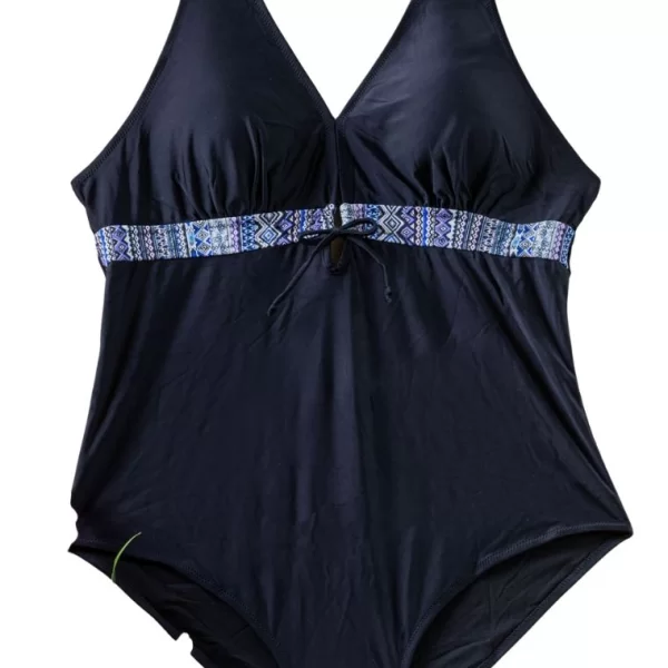 Ολόσωμο Μαγιό Plus Size - Μαύρο - LC1908-Μαύρο-XL