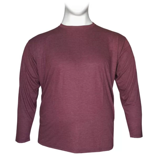 Μπλούζα μακό μονόχρωμη μακρυμάνικη - Ruby Wine