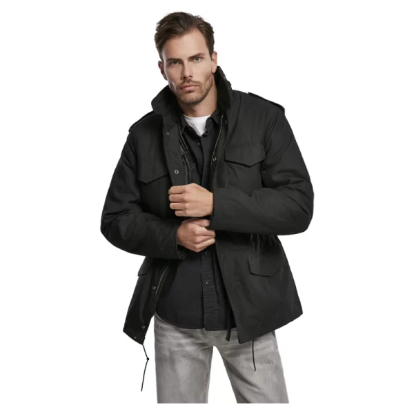 XXXL LEO Military Jacket M65 by Brandit - Coal Black