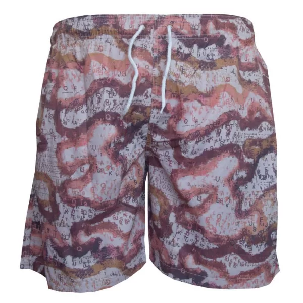 Βερμούδα μαγιό με print σχέδιο - Rosy brown