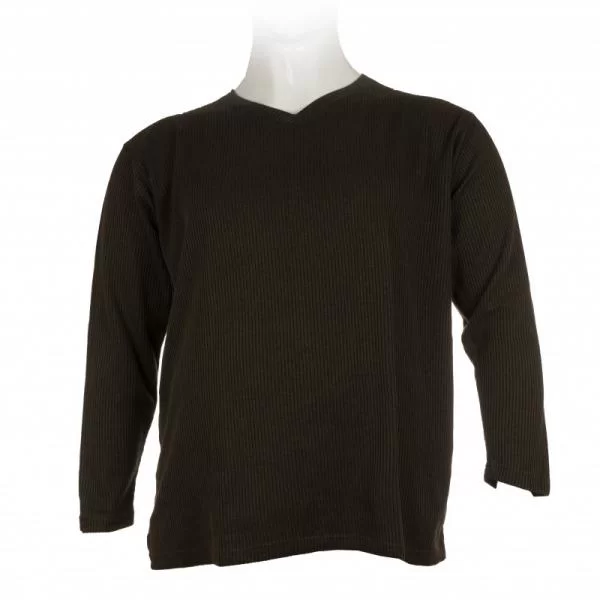 XXXL LEO Πλεκτή μπλούζα βε μονόχρωμη - Dark Olive Green