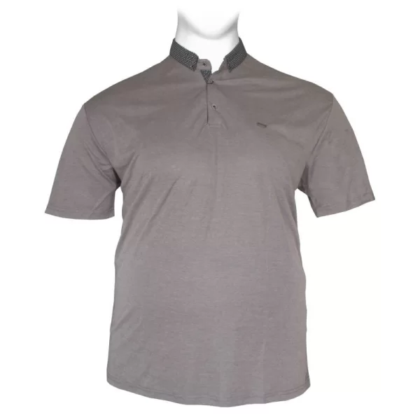 Polo pique μονόχρωμο με σχέδιο στο γιακά - Sand