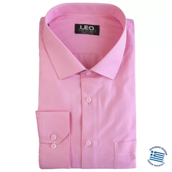 Μονόχρωμο μακρυμάνικο πουκάμισο 