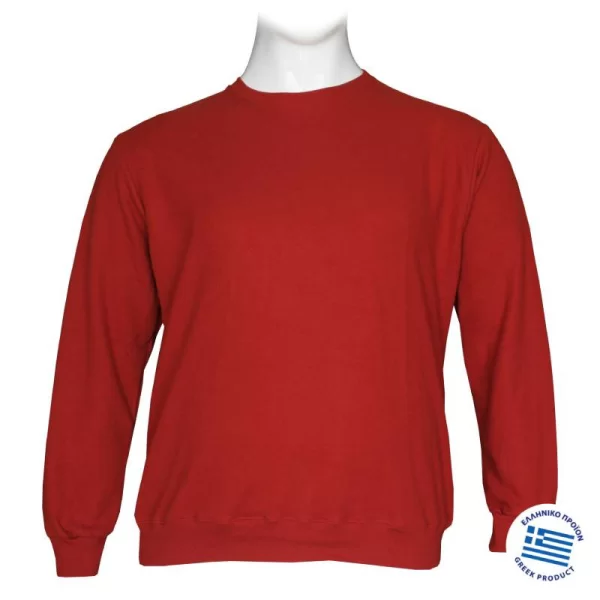 XXXL LEO Μπλούζα λαιμόκοψη wool feel της Leo Collection - Burned Orange