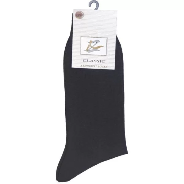 Βαμβακερή κάλτσα Mercerised ενισχυμένη - ΜΑΥΡΟ