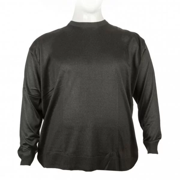 Πλεκτη μπλουζα μονοχρωμη με λαιμοκοψη - ΓΚΡΙ