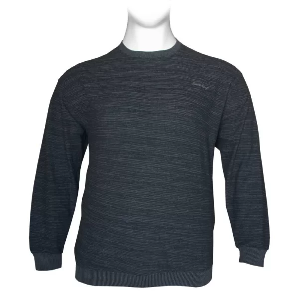 Βαμβακερή jacquard demi-saison μπλούζα της Leo Collection - Dark Blue