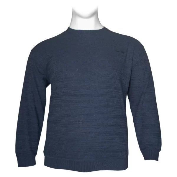 Βαμβακερή jacquard demi-saison μπλούζα της Leo Collection - Indigo