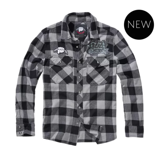 Ozzy Checkshirt Long Sleeve - Black/Coal