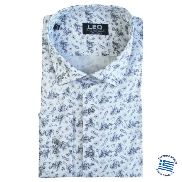 Digital print ελαστικό μακρυμάνικο πουκάμισο 