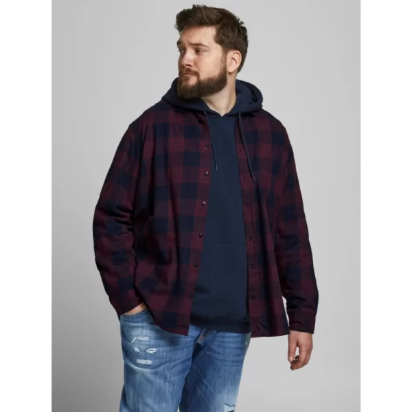 Jack & Jones Jack & Jones Egingham Twill Shirt,βαμβακερό πουκάμισο φανέλα - Port Royale