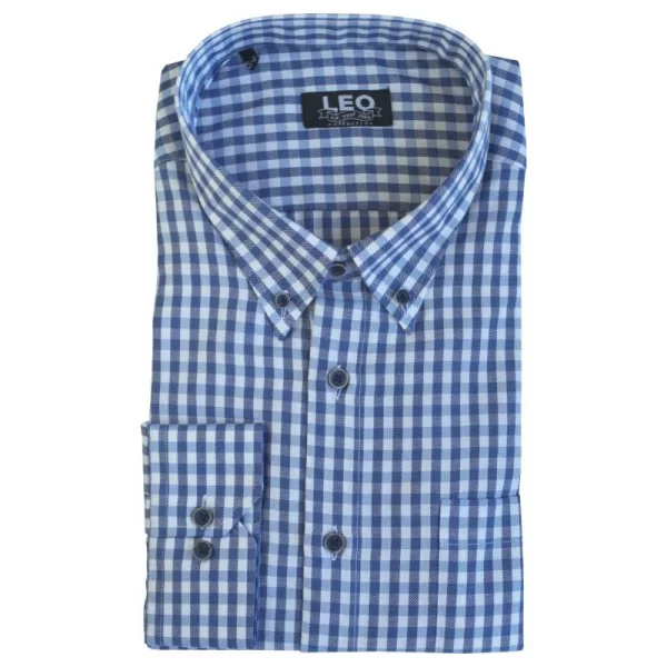 Πουκάμισο καρό γαλλικής ραφής 