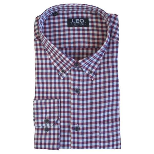 Πουκάμισο καρό γαλλικής ραφής 