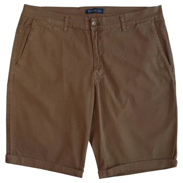 XXXL LEO Ελαστική καπαρτινέ βερμούδα chino 