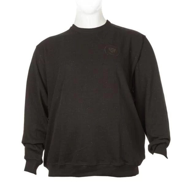 XXXL LEO Μπλούζα λαιμόκοψη wool feel με patch - Coffee Brown