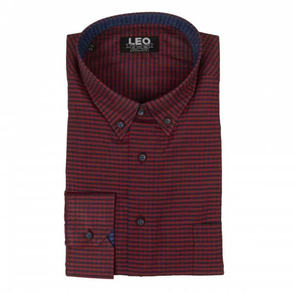 Πουκάμισο καρό γαλλικής ραφής 