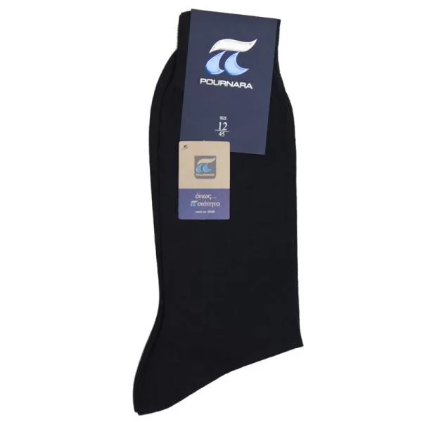 Κάλτσες βαμβακερές merserised - ΜΑΥΡΟ