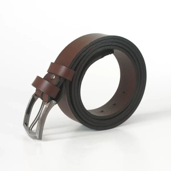 XXXL LEO Ζώνη δερμάτινη φαρδιά - ΚΑΦΕ