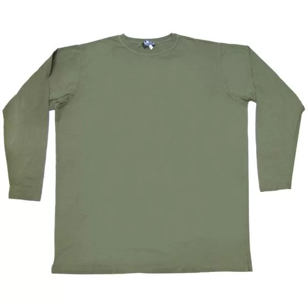 XXXL LEO Μπλούζα μακό μονόχρωμη μακρυμάνικη - ΧΑΚΙ