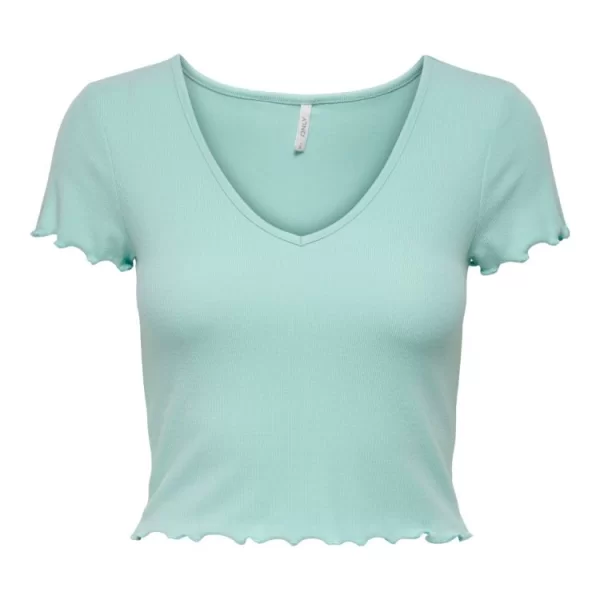 V-NECK TOP ONLY KIKA S/S PASTEL TURQUOISE ONLY