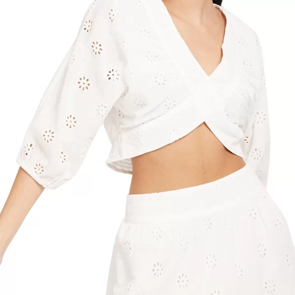 Vero Moda SHORT TOP VMMAJA 3/4 SNOW WHITE VERO MODA