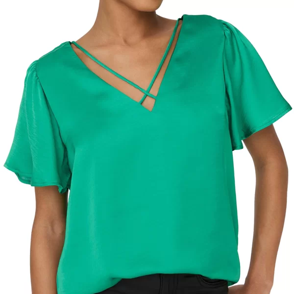 V-NECK TOP ONLY JANE SS SIMPLY GREEN ONLY