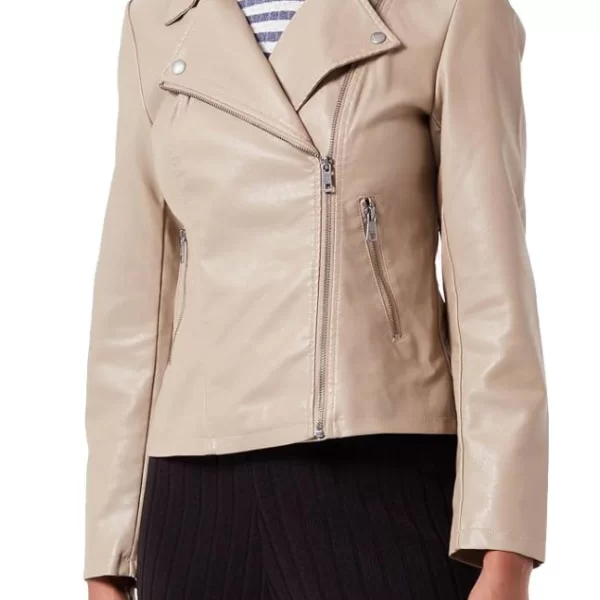 FAUX LEATHER BIKER JACKET ONLY ONLNEW MELISA CC OTW MOONBEAM ONLY