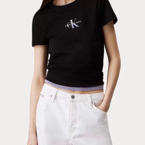 Calvin Klein T-SHIRT CALVIN KLEIN GRADIENT MONOLOGO SLIM CK BLACK CALVIN KLEIN