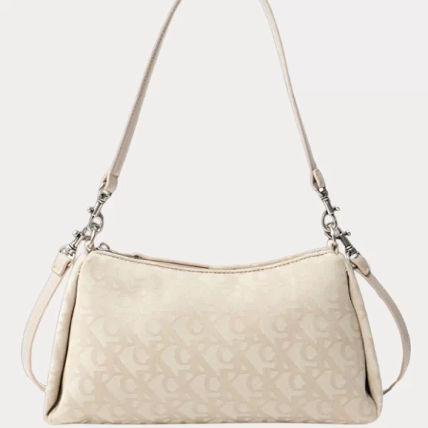 ΤΣΑΝΤΑ CALVIN KLEIN CKJ MONOGRAM DROP SM SHOULDER BAG NATURAL CALVIN KLEIN