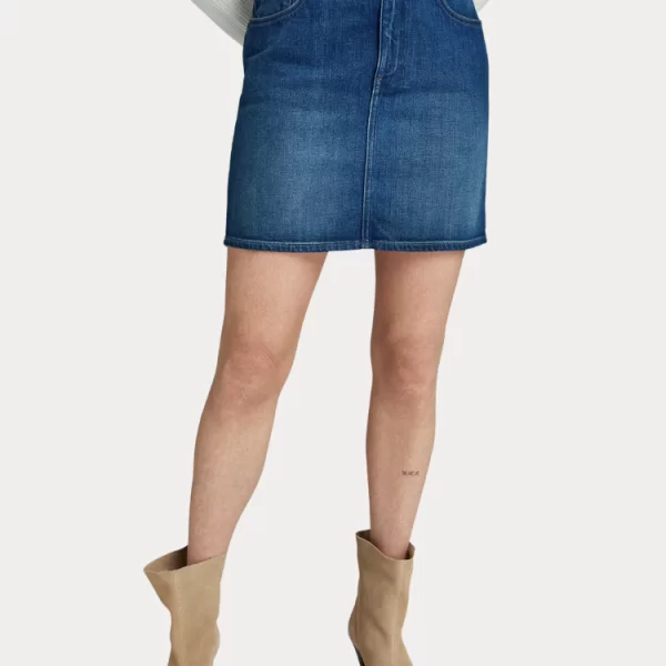 G-Star ΦΟΥΣΤΑ G-STAR VIKTORIA SHORT SKIRT CLEAN EDGE WORN IN ISOLA NIGHT G-STAR